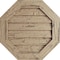 Ekena Millwork Timberthane Hand Hewn Octagonal Faux Wood Non-Functional Gable Vent, Primed Tan, 30"W x 30"H GVUROC30X30DHHPR - alternate 1